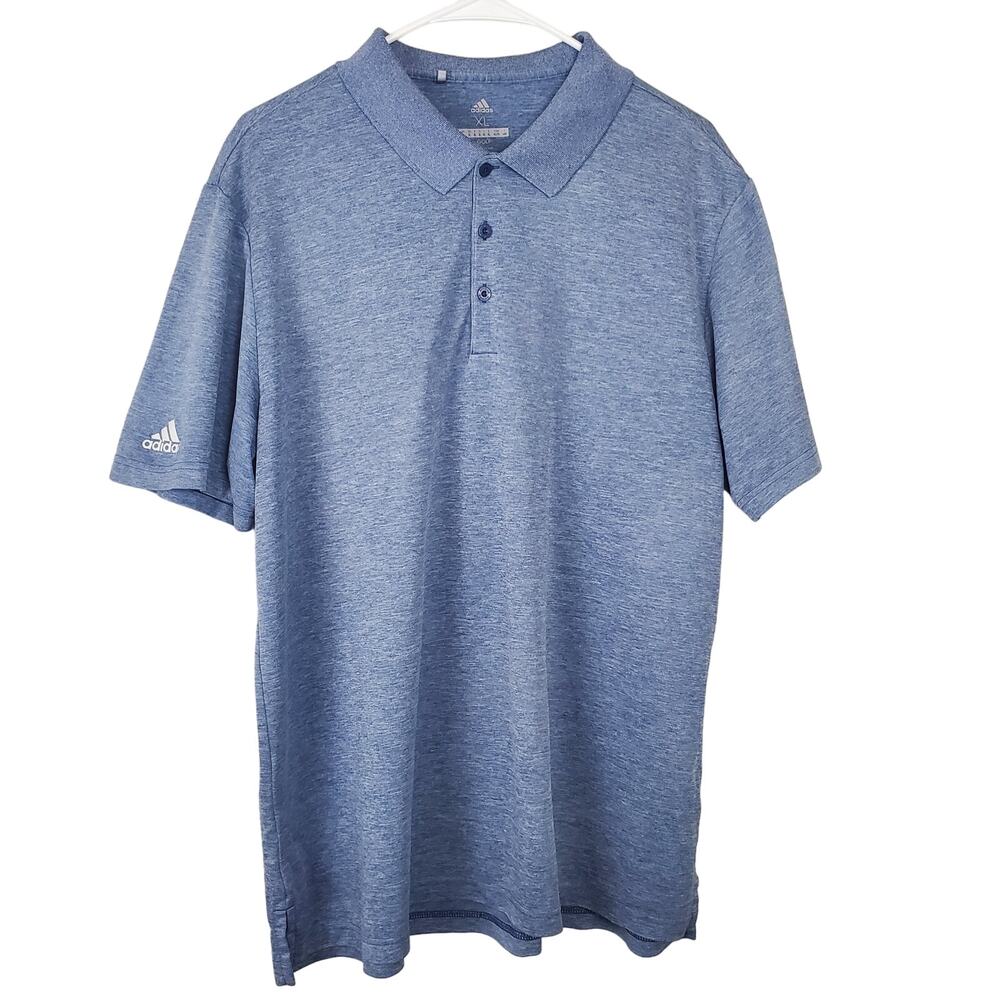 ADIDAS  Mens Blue Polo Golf Shirt
